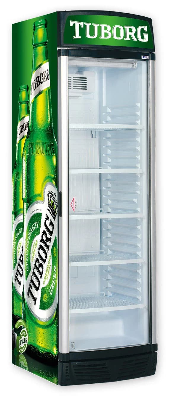 Tuborg zīmola ledusskapja aplīmējums