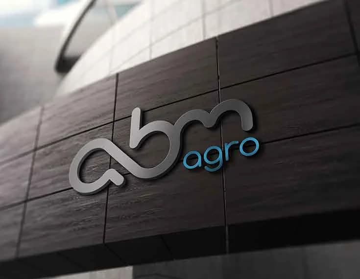 ABM Agro logo uz biroja sienas