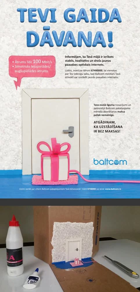 Baltcom reklāmas koncepta dizains