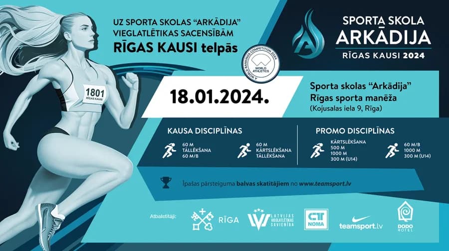 Rīgas kausi 2024 pasākuma flaijera dizains