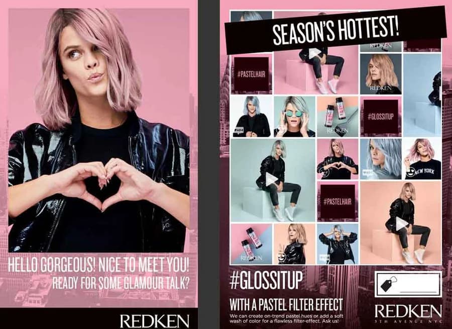 Redken SEQ Pastels reklāmas drukas dizains