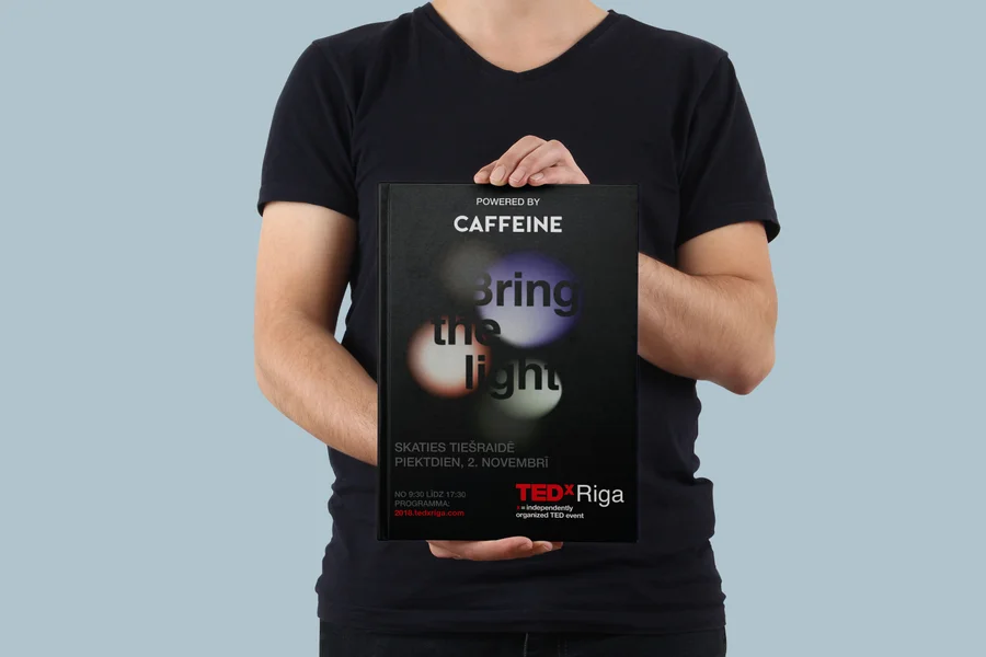 TEDxRiga pasākuma plakāta dizains