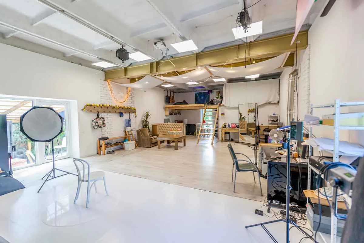 Inside the studio