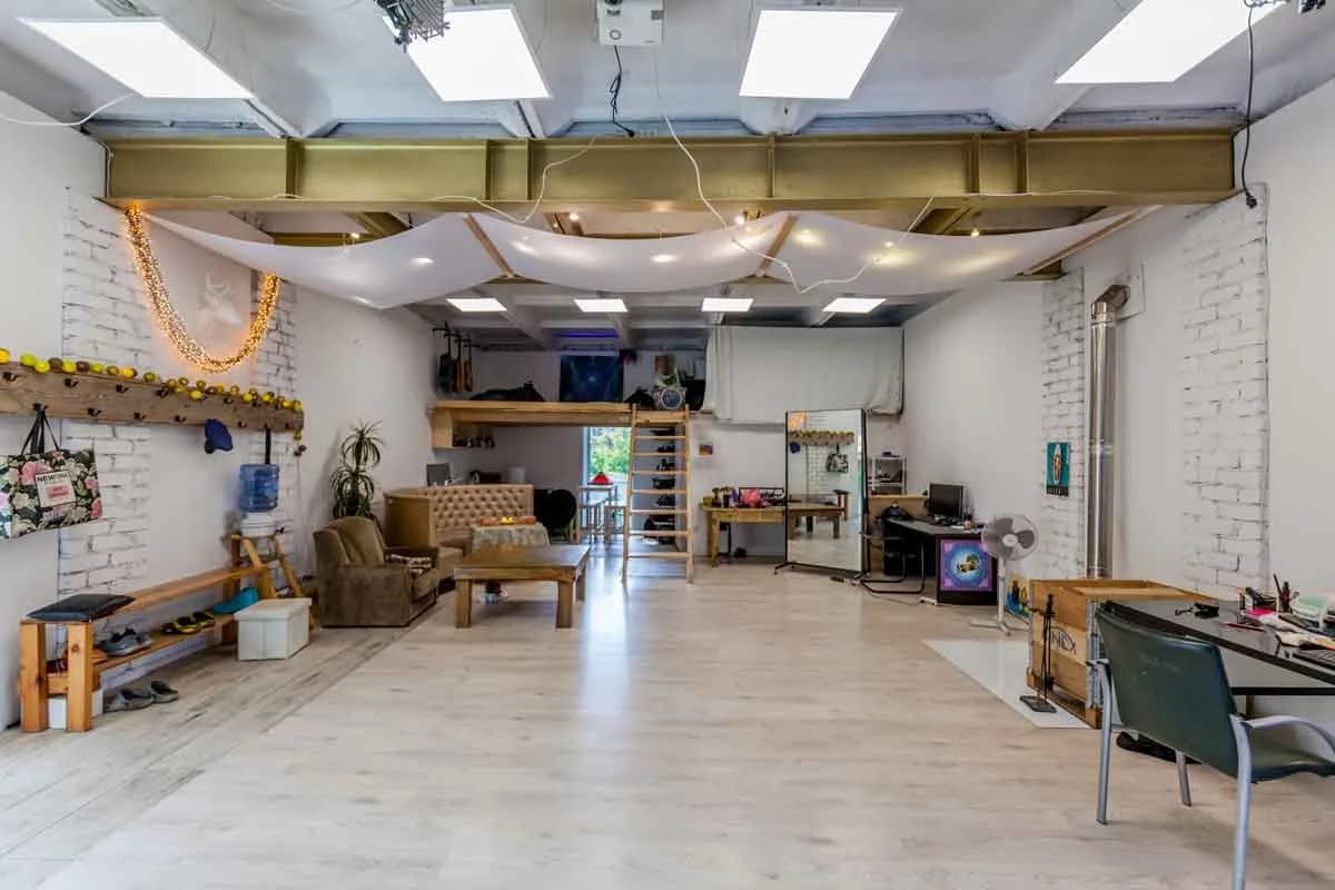 Inside the studio