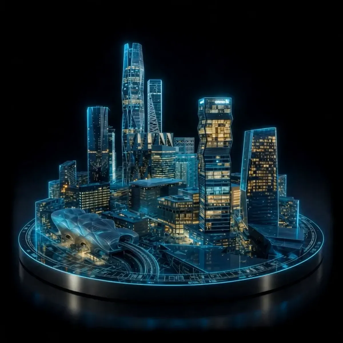 3D visualization of Riyadh's King Abdullah Financial District skyline