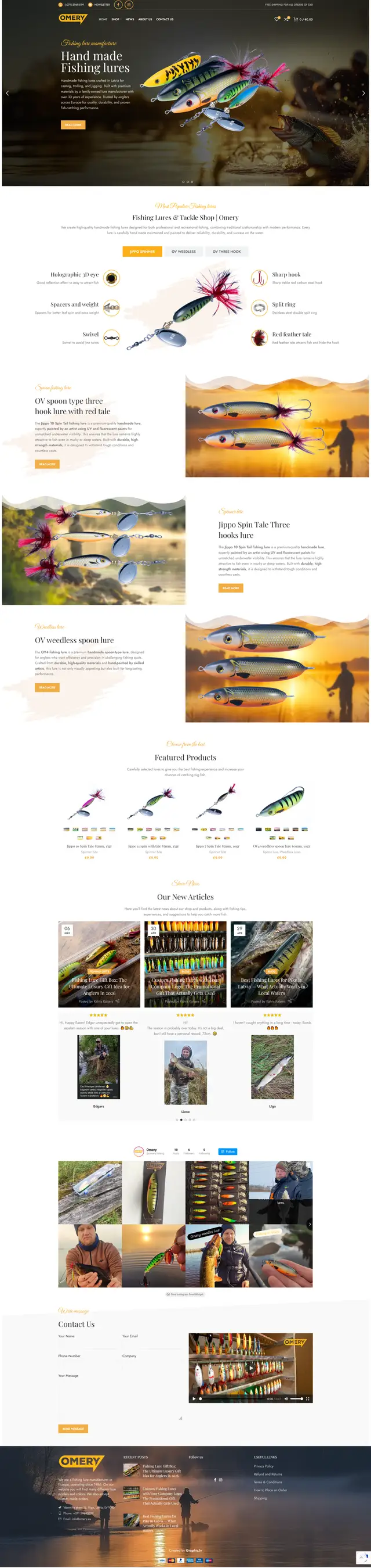 Omery Collection website screenshot
