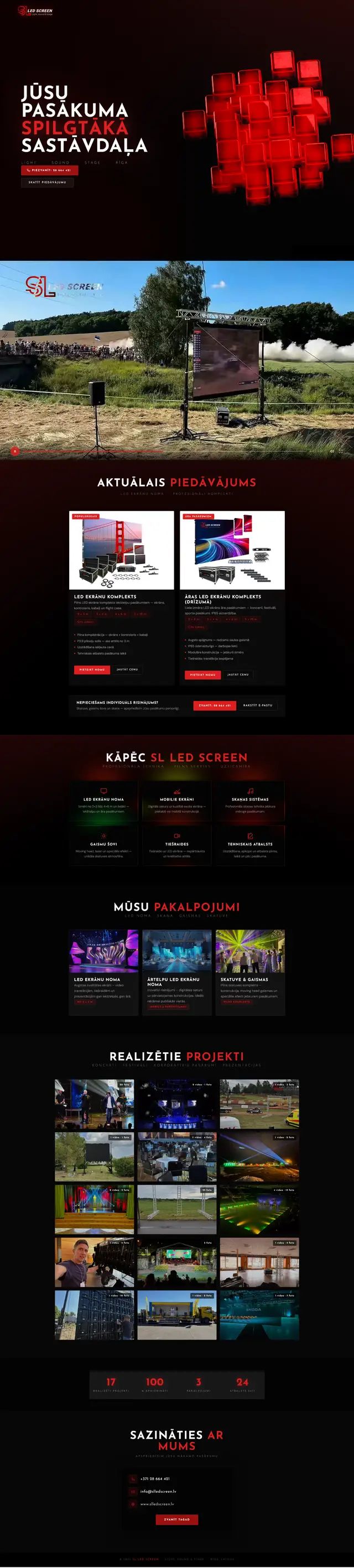 LED Screen Rental website screenshot