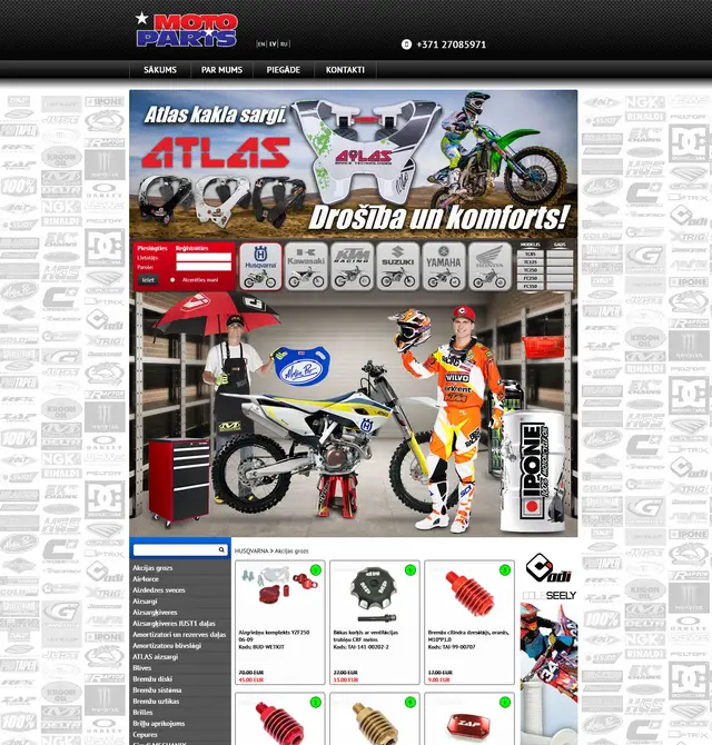 Moto Parts Store website screenshot