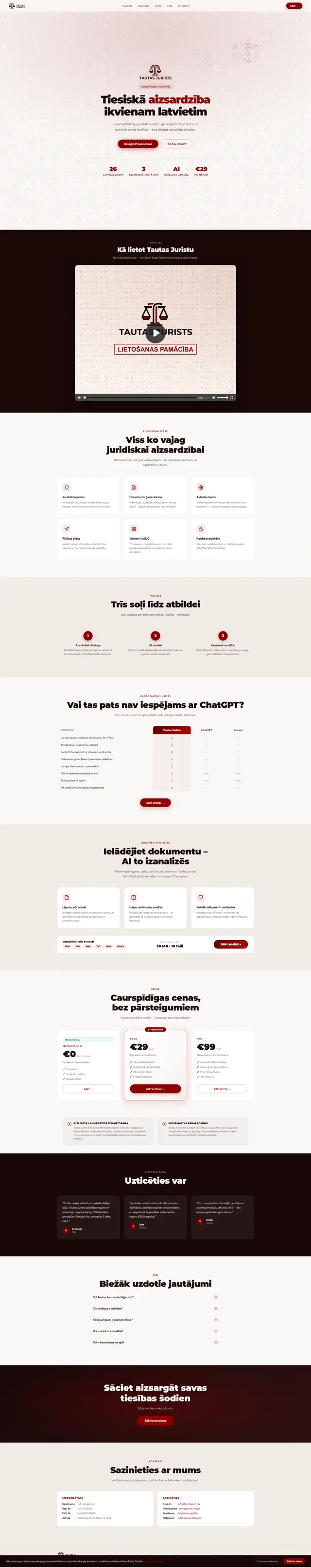 Tautas Jurists website screenshot