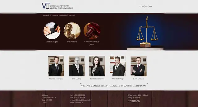 Tihonovs website screenshot